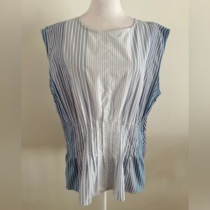 NEW! LOFT Striped Blue and White Women's Cotton Top XL